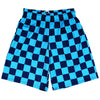 Navy and Carolina Blue Checkerboard Lacrosse Shorts in Navy by Tribe Lacrosse