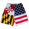 Maryland & American Flag Lacrosse Shorts