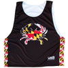 Maryland Flag Crab Lacrosse Reversible Pinnie - Black / Youth X-Small / No - Graphic Lacrosse Pinnies