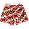 Womens Maryland Flag All-Over Game Shorts in Red, White Black and Yellow by Tribe Lacrosse