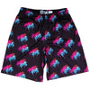 Neon Palms Lacrosse Shorts in Black by Tribe Lacrosse