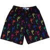 Party Palms Lacrosse Shorts in Black by Tribe Head Lacrosse