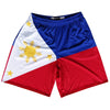 Philippines Flag Lacrosse Shorts in Red, White, Yellow, Black by Tribe Lacrosse