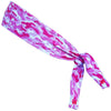 Pink Camo White Reversible Elastic Tie 2.25 Inch Headband in Pink by Wicked Headbands