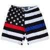 Police & Fire American Flag Lacrosse Shorts by Tribe Lacrosse