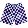 Purple and White Checkerboard Lacrosse Shorts by Tribe Lacrosse