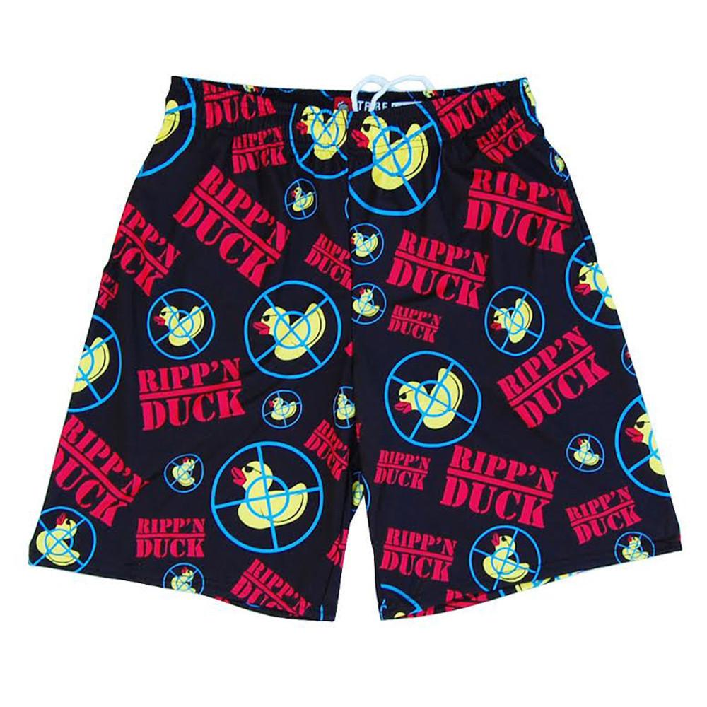 Rippn Duck Sublimated Lacrosse Shorts in Black by Tribe Lacrosse
