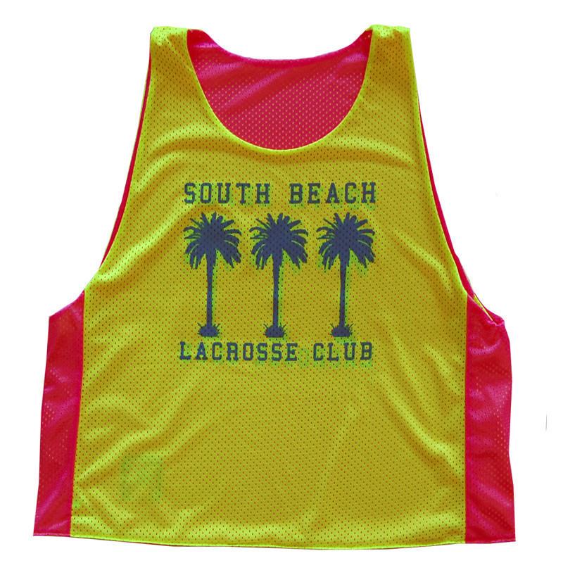 South Beach Lacrosse Club Lacrosse Pinnie in Pink by Tribe Lacrosse
