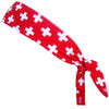 Switzerland Cross Elastic Tie 2.25 Inch Headband in Red by Wicked Headbands
