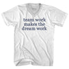 Team Work Makes The Dream Work Rage Font Adult Tri-Blend V-neck T-shirt by Tribe Lacrosse