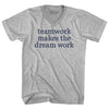 Teamwork Makes The Dream Work Rage Font Adult Cotton V-neck T-shirt by Tribe Lacrosse
