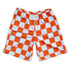 Tennesse Checkerboard Sublimated Shorts in Orange and Whiyte by Tribe Lacrosse