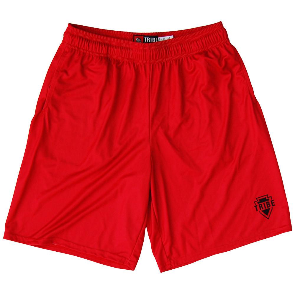 Tribe Lacrosse Battle Shorts in Red by Tribe Lacrosse