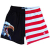 Womens American Eagle Lacrosse Game Shorts in Red by Tribe Lacrosse
